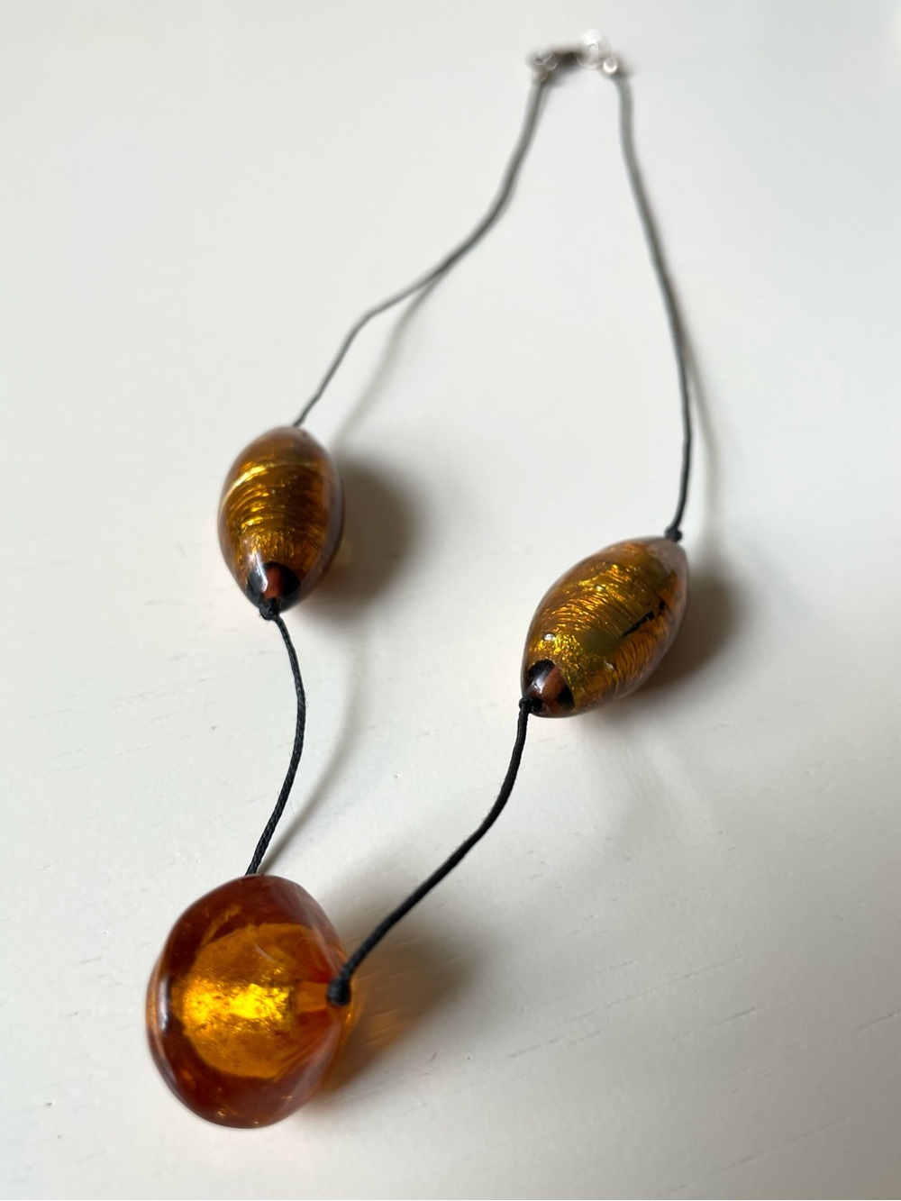 Vintage art glass necklace artsy gallerina